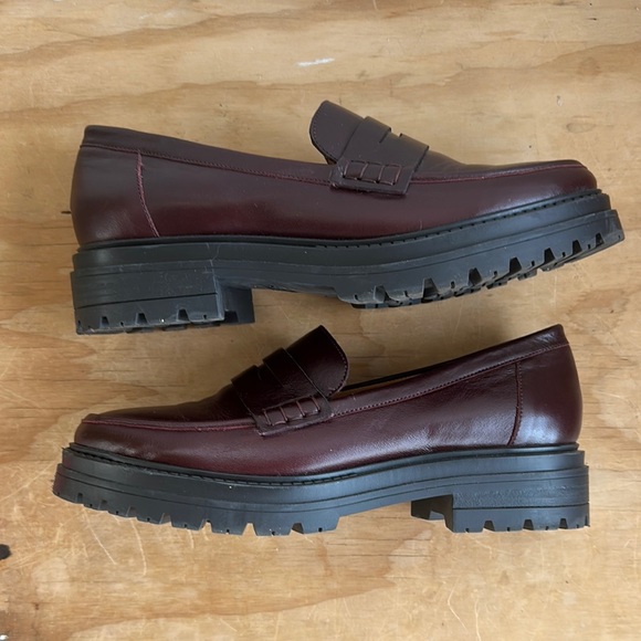 Sezane Brown Leather Loafers Slip-Ons - Picture 5 of 7